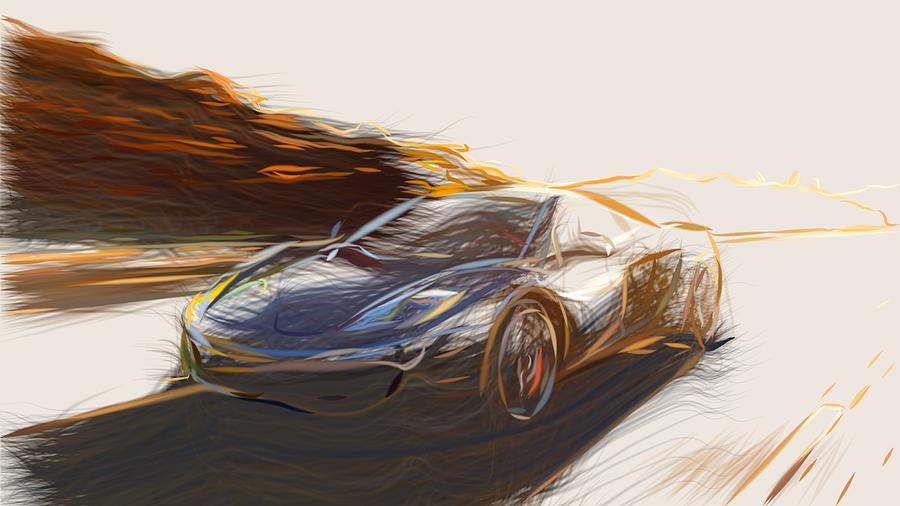Hennessey HPE700 12C Draw Digital Art by CarsToon Concept