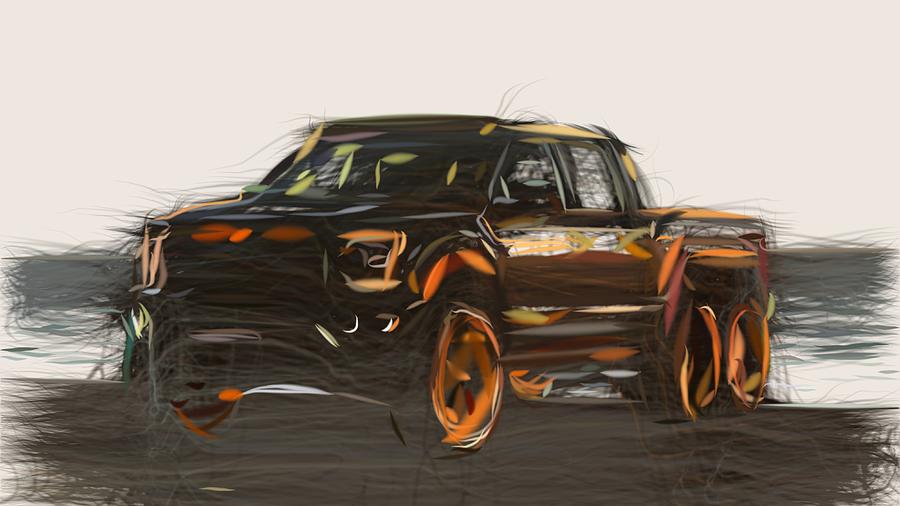 Hennessey VelociRaptor 6x6 Drawing Digital Art by CarsToon Concept