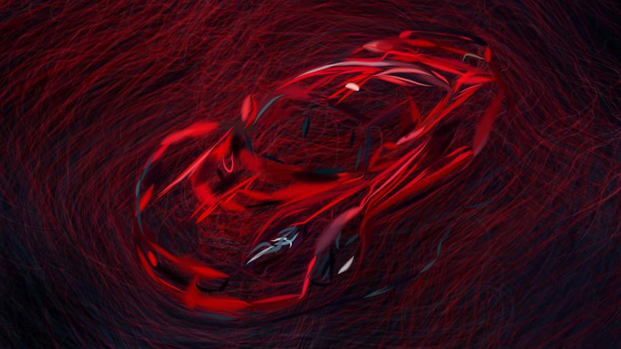 Hennessey Venom GT Draw Digital Art by CarsToon Concept