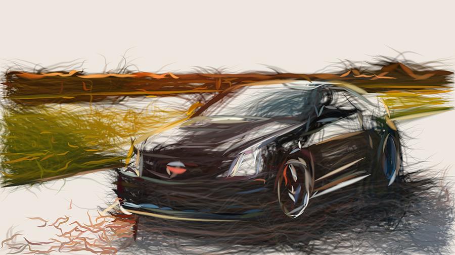 Hennessey VR1200 Twin Turbo Coupe Draw Digital Art by CarsToon Concept