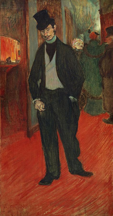 Henri De Toulouse Lautrec Painting - Henri de Toulouse-Lautrec / Dr. Gabriel Tapie de Celeyran, 1894, Oil on canvas, 110 x 56 cm. by Henri de Toulouse Lautrec -1864-1901-
