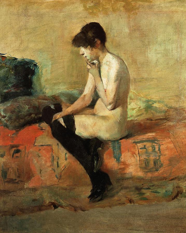 Henri De Toulouse-lautrec Painting - Henri de Toulouse-Lautrec / Woman Sitt...