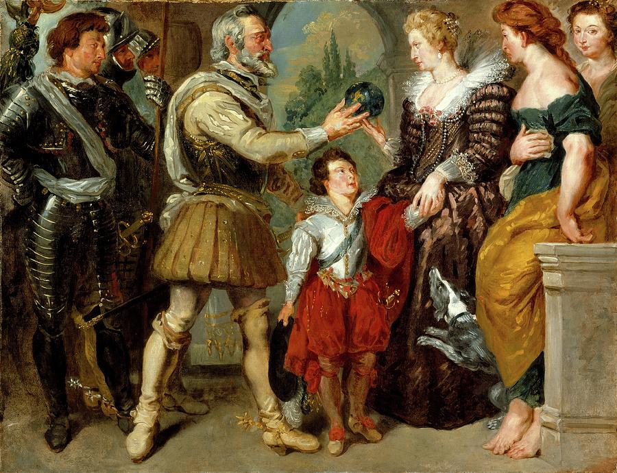 Henri Iv Conferring The Regency Upon Marie De? Medici Painting by Eug ...