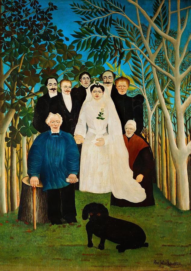 Henri Rousseau Painting - HENRI ROUSSEAU La Noce The Wedding Party. Date/Period Ca. 1905. by Dit Le Douanier Henri Rousseau