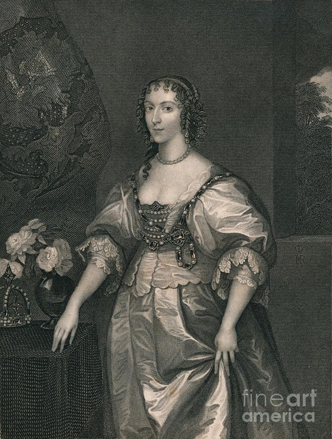 Henrietta Maria Drawing by Print Collector