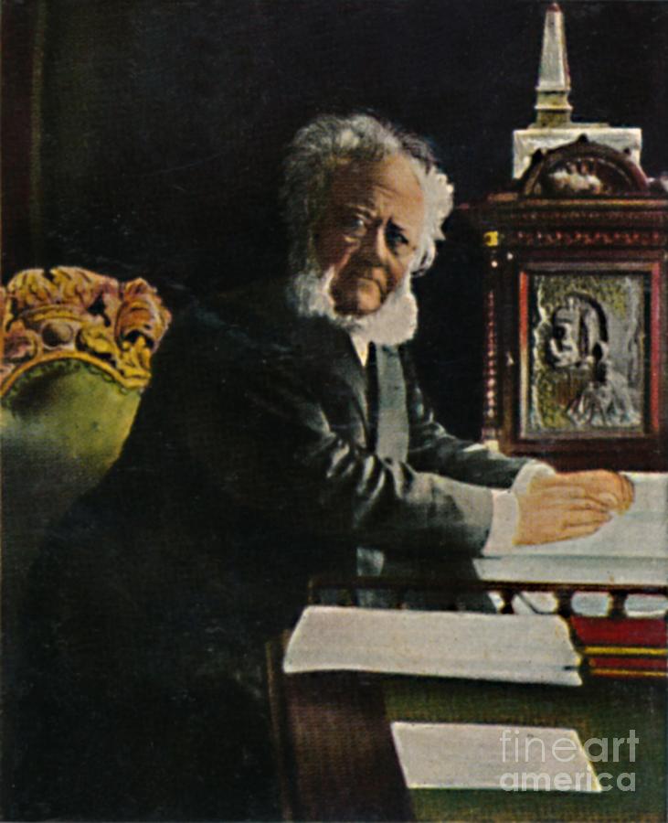 Henrik Ibsen 1828-1906 Drawing by Print Collector