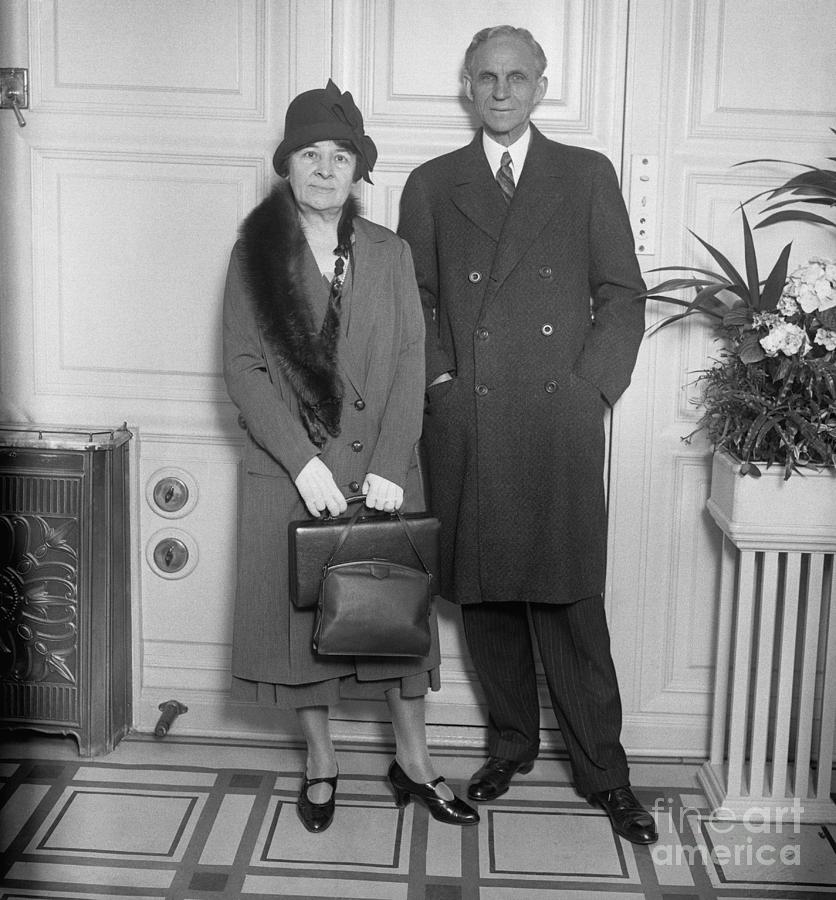Henry And Mrs. Ford Posing Together Photograph by Bettmann