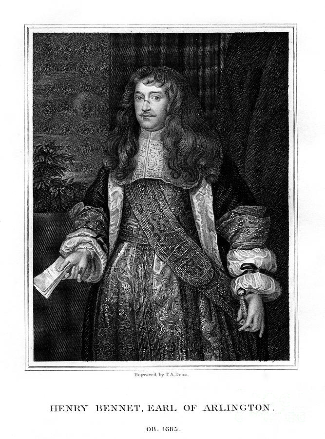 Henry Bennet, 1st Earl Of Arlington Drawing by Print Collector
