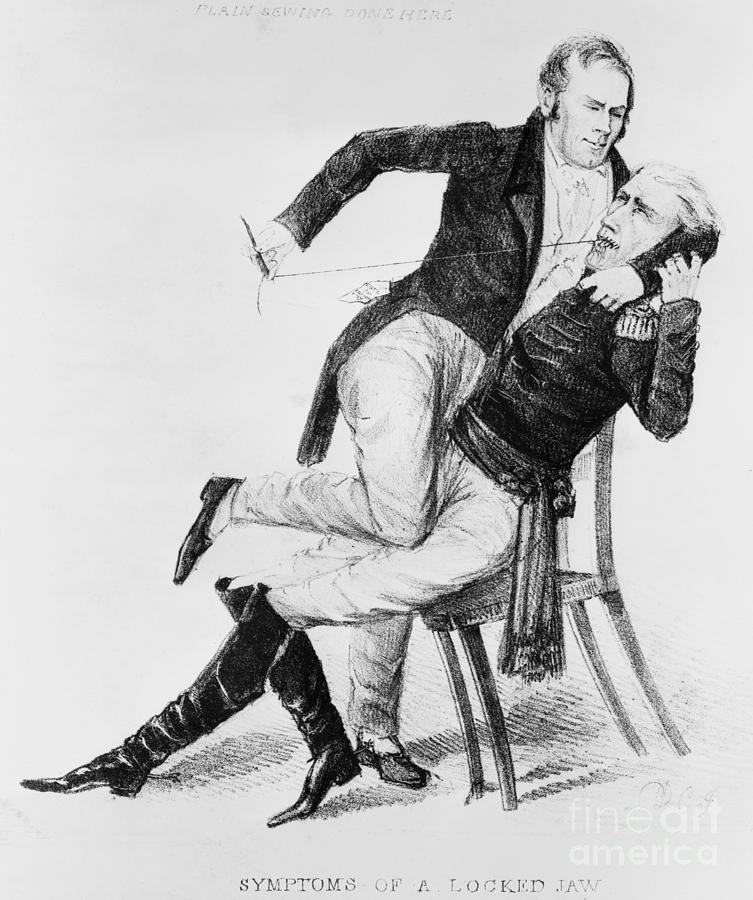 Henry Clay Sewing Andrew Jacksons Mouth Photograph by Bettmann