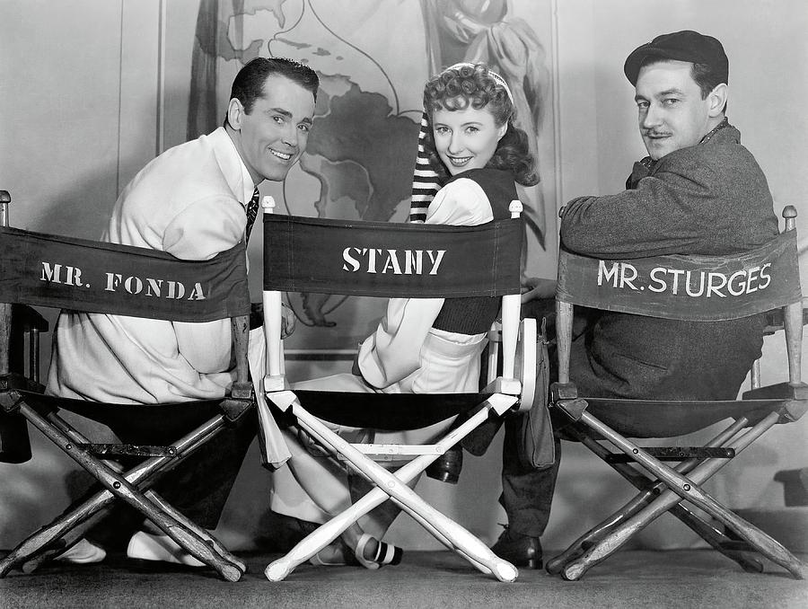 HENRY FONDA , BARBARA STANWYCK and PRESTON STURGES in THE LADY EVE -1941-. Photograph by Album