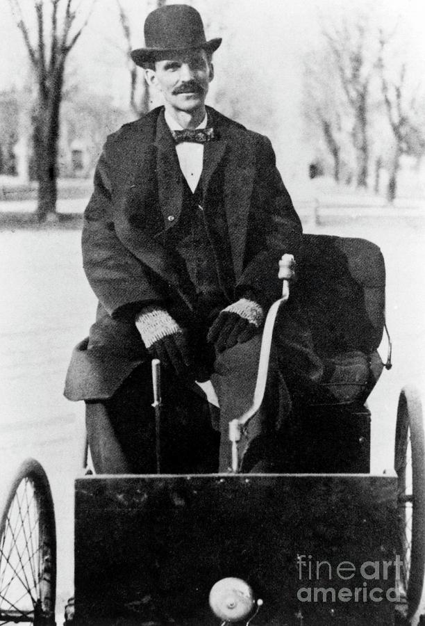 Henry Ford Riding On His 1896 Motor Quadricycle Photograph by Science Photo Library