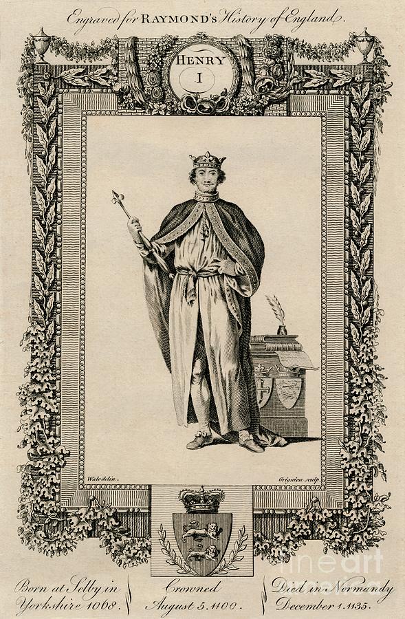 Henry I, 1068-1135, C1787 Drawing by Print Collector