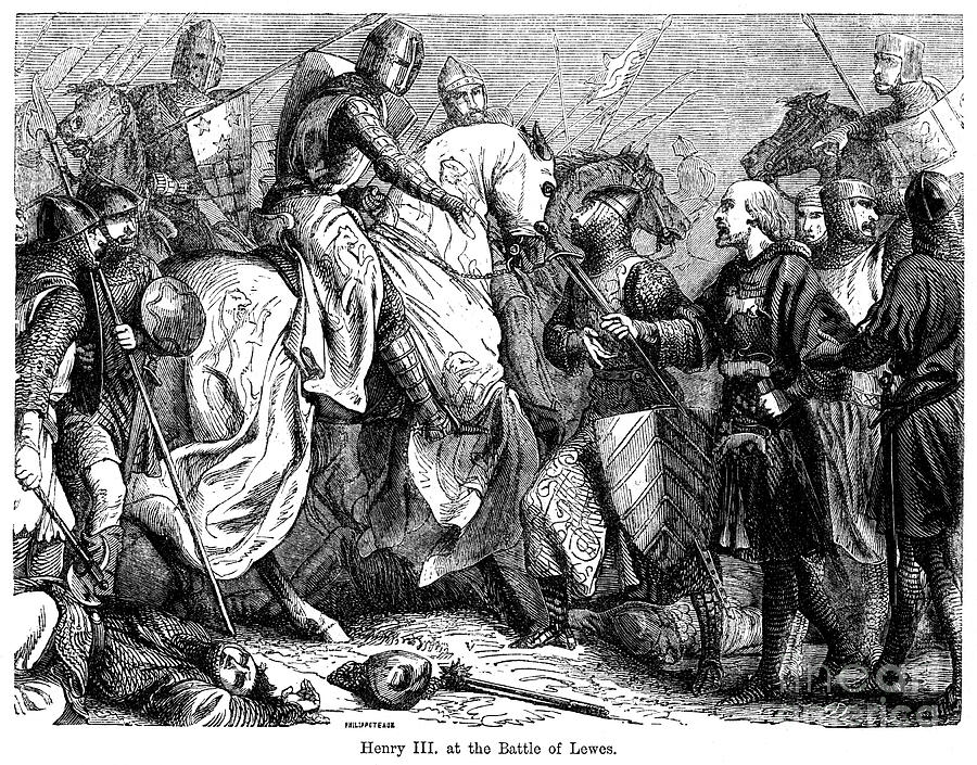 Henry IIi At The Battle Of Lewes, 14th Drawing by Print Collector