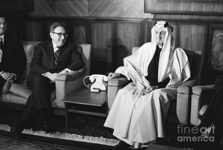 Henry Kissinger With King Faisal Photograph by Bettmann