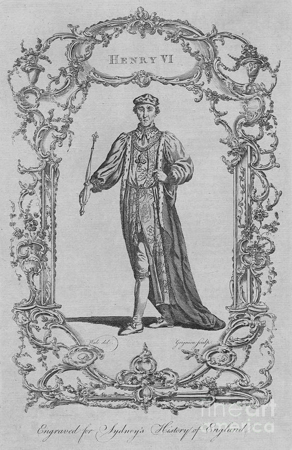 Black And White Drawing - Henry Vi by Print Collector