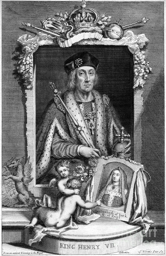 Black And White Drawing - Henry Vii Of England, 18th by Print Collector
