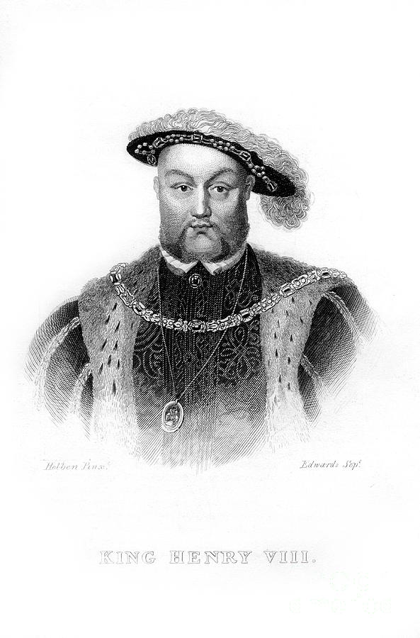 Henry Viii, 19th Century.artist Edwards Drawing by Print Collector