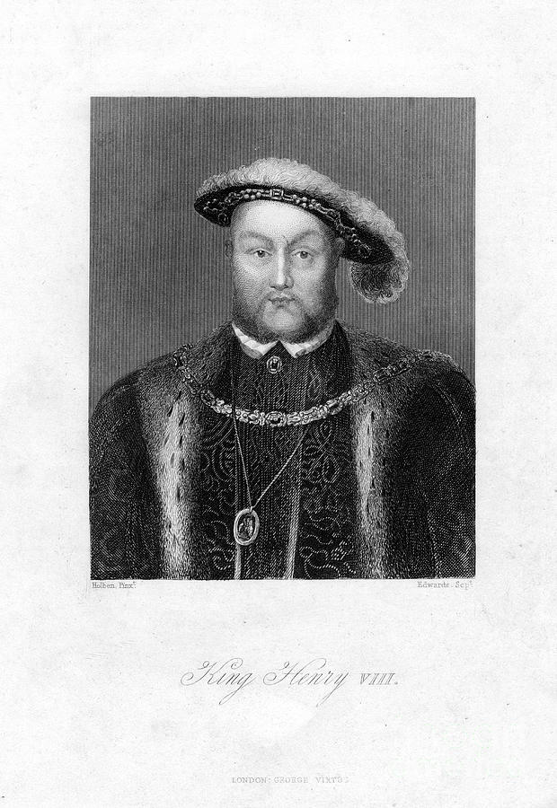 Henry Viii Of England, 1491-1547.artist Drawing by Print Collector