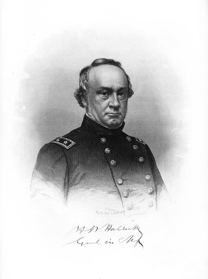 Henry Wager Halleck, American Soldier Drawing by Print Collector