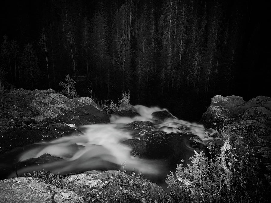 Hepokongas waterfall bw Photograph by Jouko Lehto