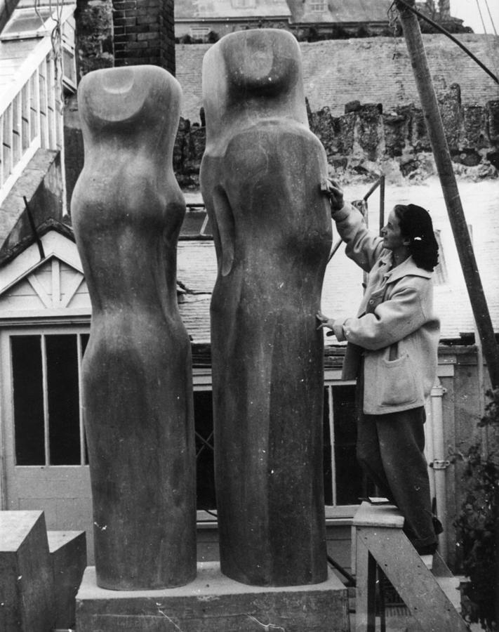 Hepworth At Work Photograph by Fox Photos