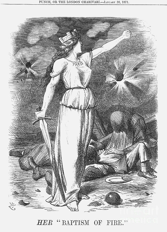 Her Baptism Of Fire, 1871. Artist Drawing by Print Collector