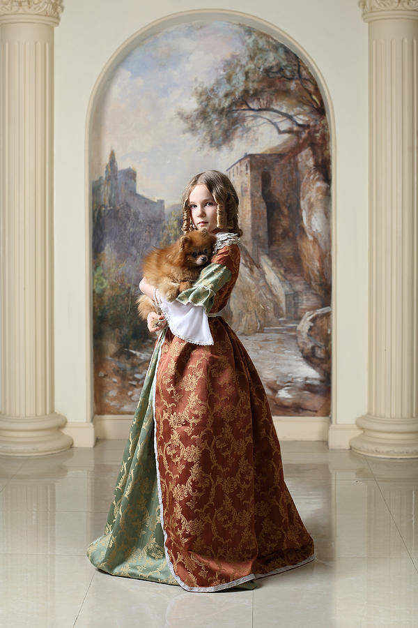 Her  Highness And The Doggy Photograph by Victoria Ivanova