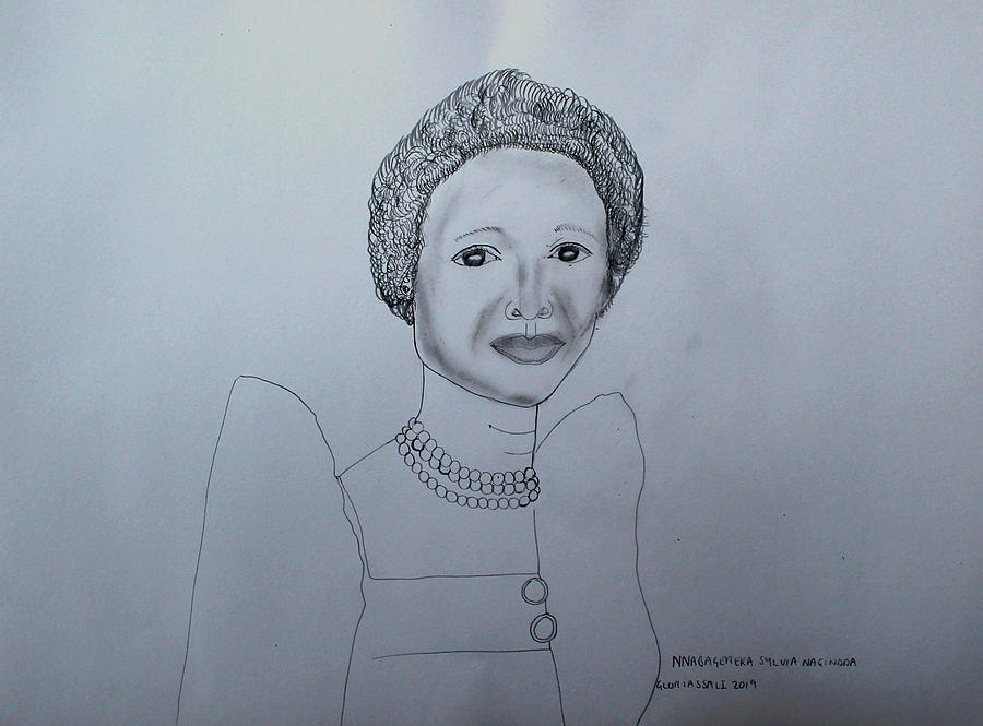 Her Royal Highness Nnabagereka Sylvia Nagginda Painting by Gloria Ssali