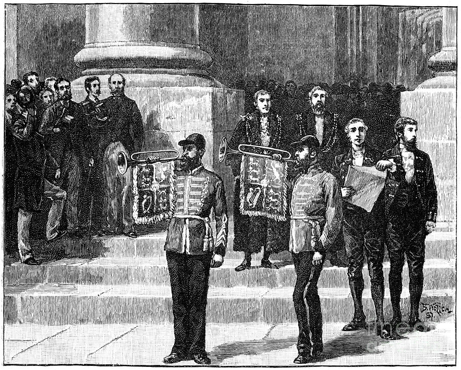 Heralds At The Mansion House Drawing by Print Collector