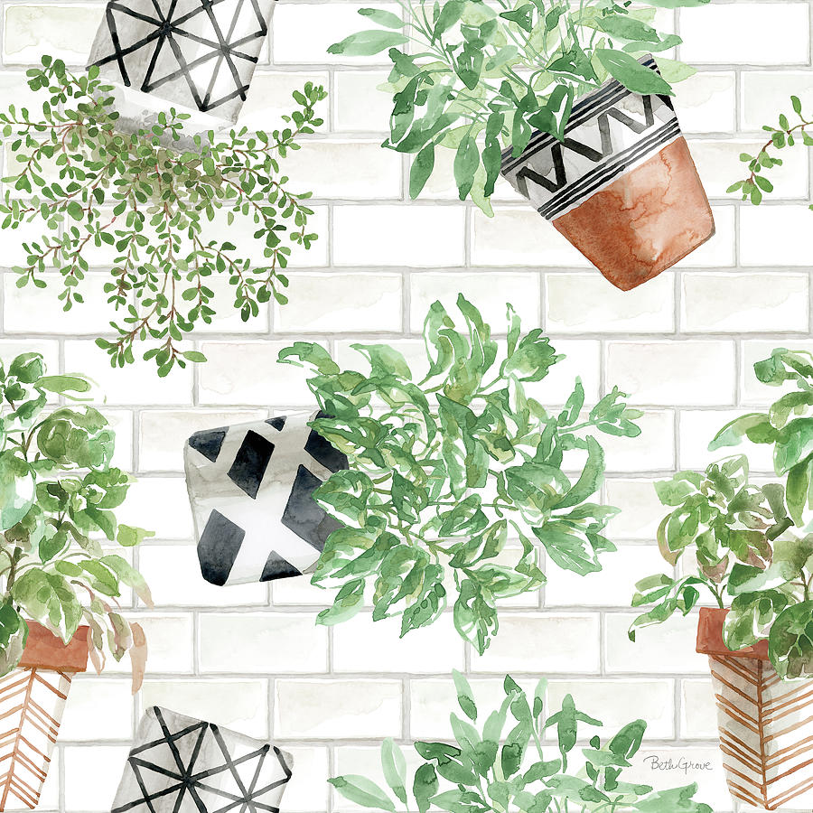 Pattern Painting - Herb Garden Pattern I by Beth Grove