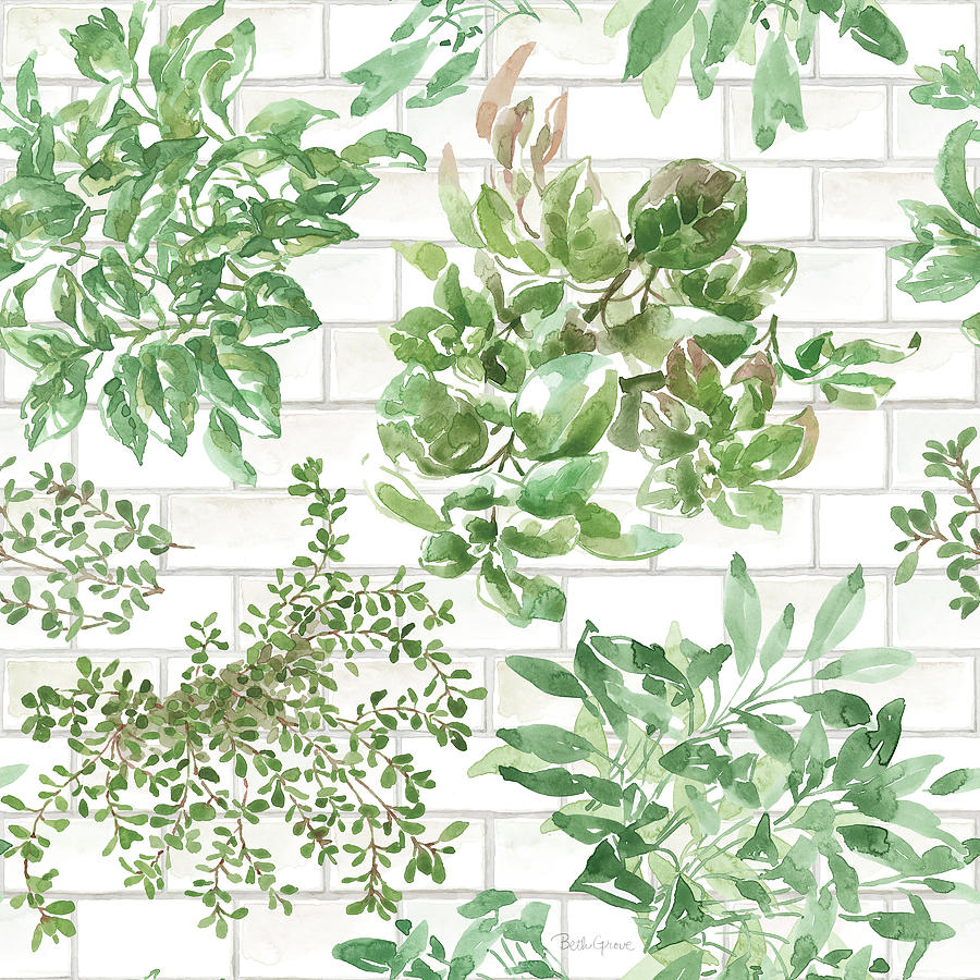Pattern Painting - Herb Garden Pattern IIi by Beth Grove