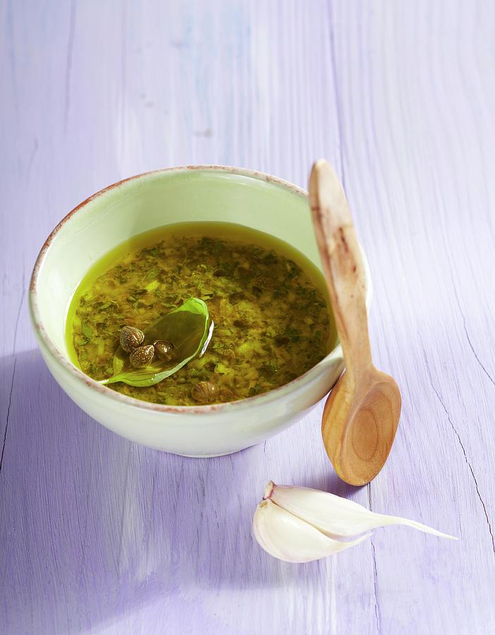 Herb Vinaigrette With Capers Photograph by Teubner Foodfoto