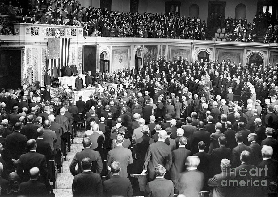 Herbert Hoover Addressing House Joint Photograph by Bettmann