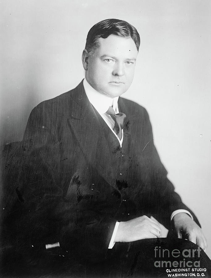 Herbert Hoover Photograph - Herbert Hoover, C.1910-20 (b/w Photo) by American Photographer