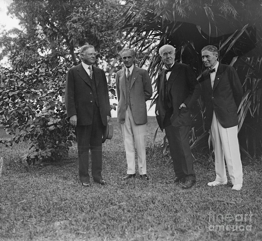 Herbert Hoover, Henry Ford, Thomas Photograph by Bettmann