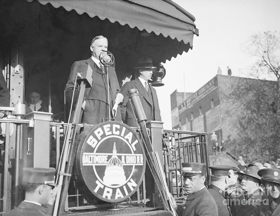 Herbert Hoover Speaking Photograph by Bettmann