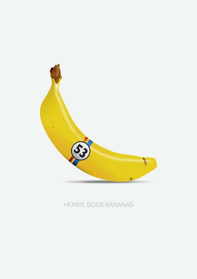 Banana Digital Art - Herbie Goes Bananas by Movie Poster Boy