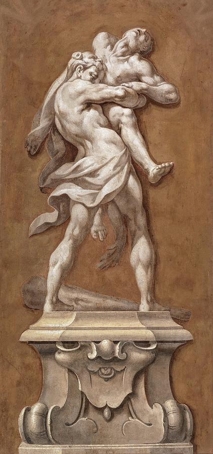 Hercules And Antaeus by Lombard School
