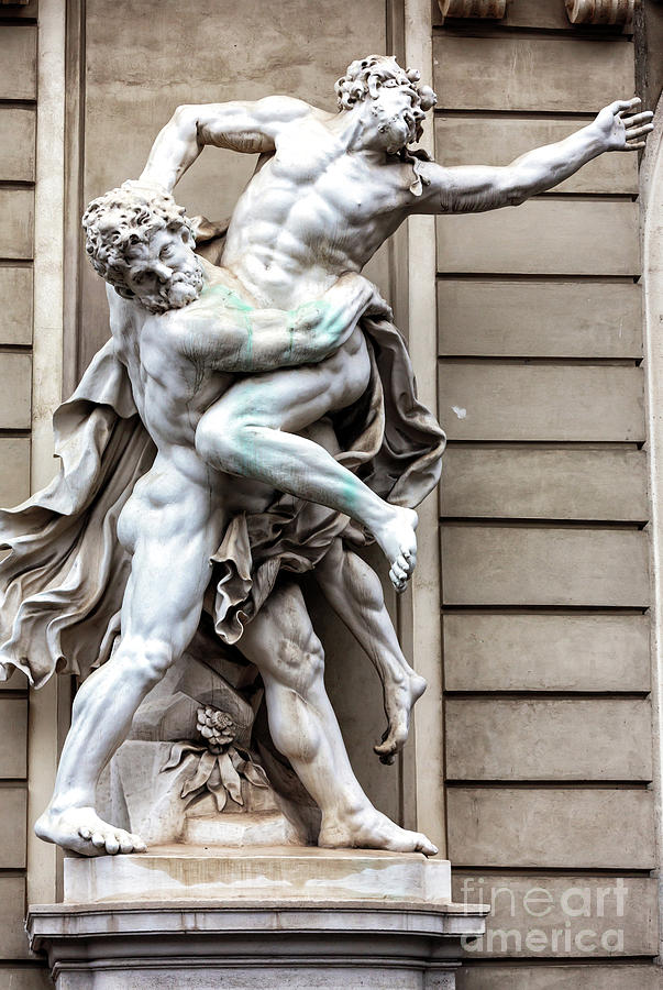 Hercules Fighting Antaeus in Vienna Photograph by John Rizzuto