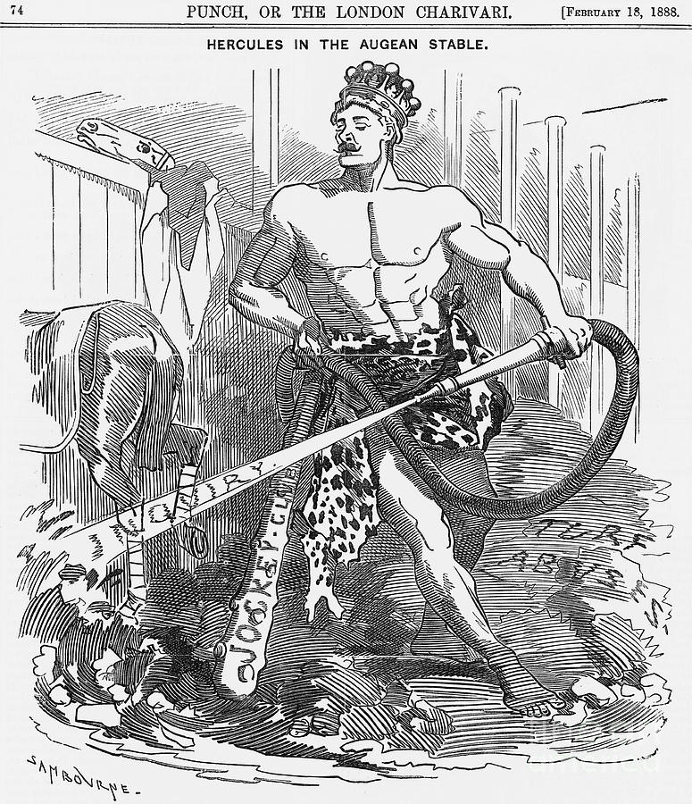 Hercules In The Augean Stable, 1888 Drawing by Print Collector