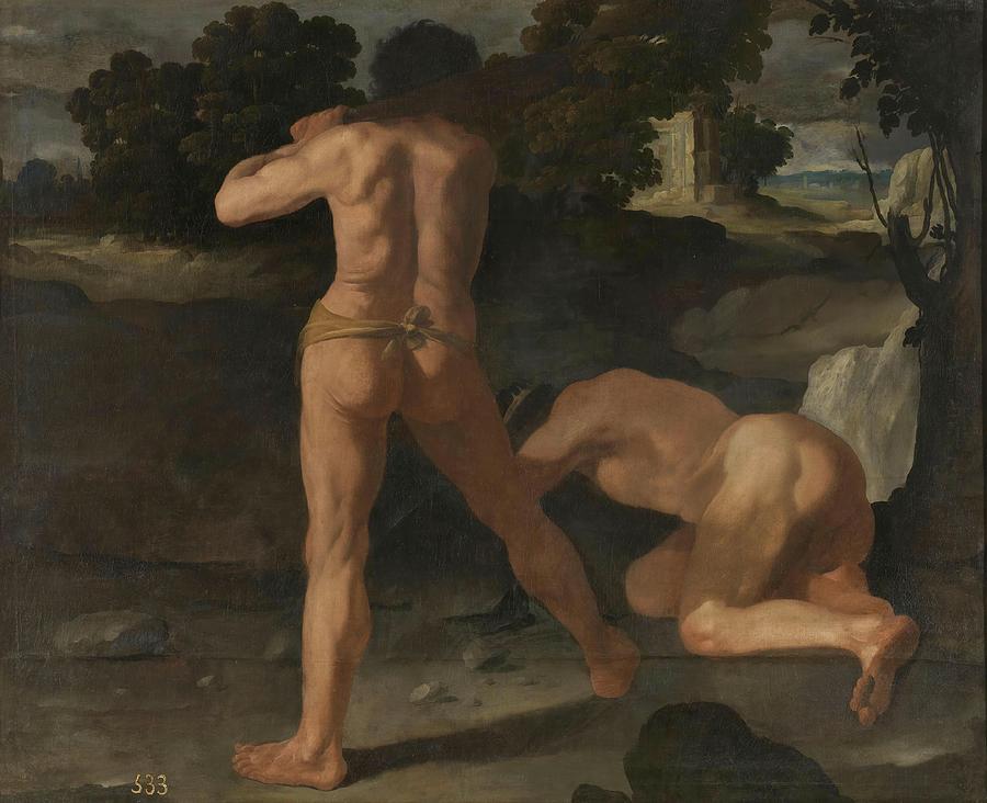 Hercules vence al rey Gerion, 1634, Spanish School, Oil on canvas, 136 ... Painting by Francisco de Zurbaran -c 1598-1664-