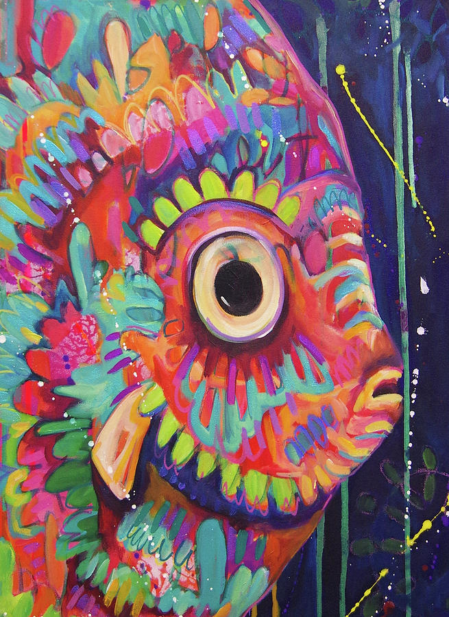 Here Fishy Fishy Painting by Michelle Johnson Fairchild | Fine Art America