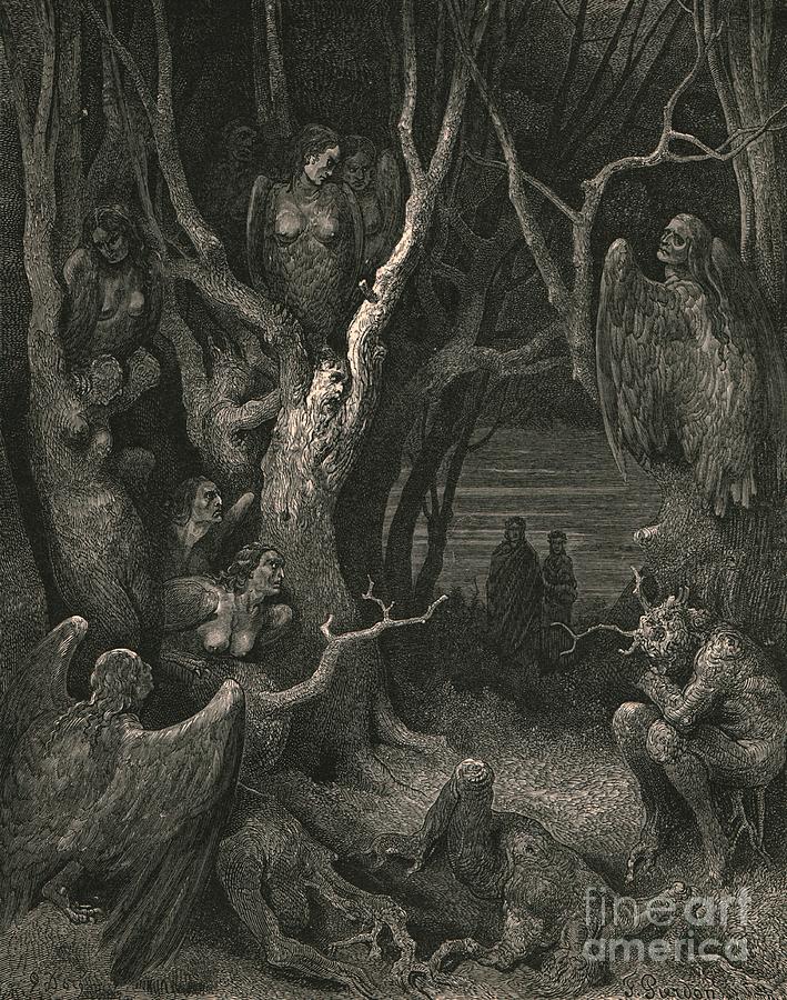 Here The Brute Harpies Make Their Nest Drawing by Print Collector