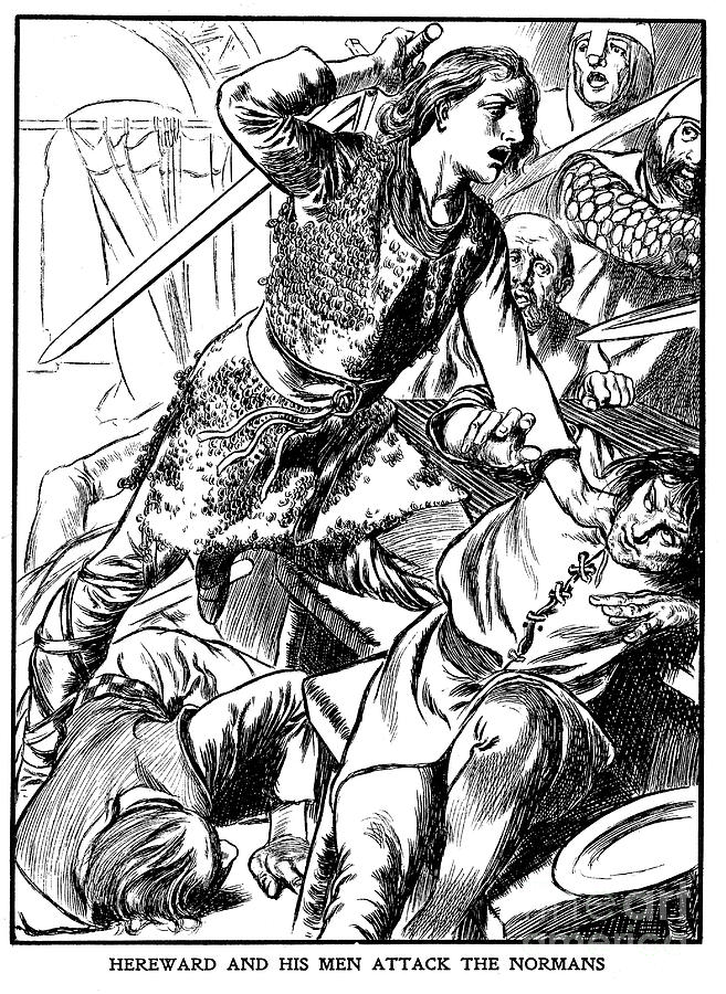 Hereward The Wake, Anglo-saxon Rebel Drawing by Print Collector