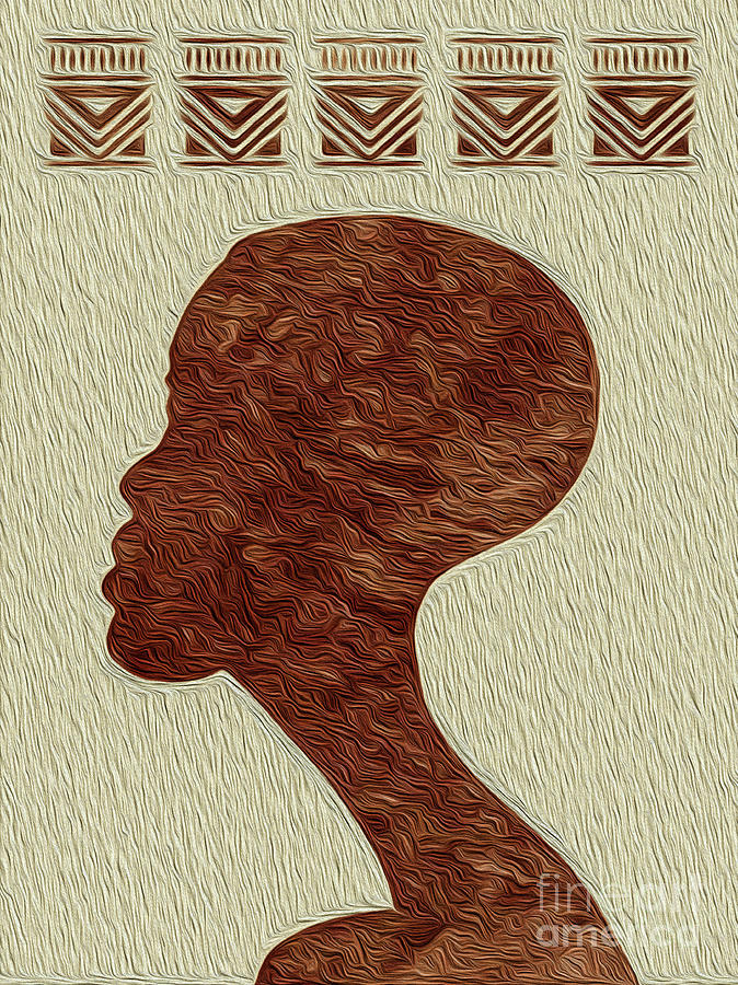Heritage 4 African Boy Profile Digital Art by Kenneth Montgomery
