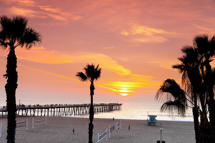 Los Angeles Photograph - Hermosa Pier Pastels by Sean Davey