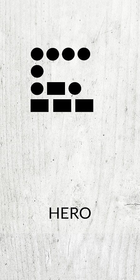Hero Morse Code 2- Art by Linda Woods Digital Art by Linda Woods