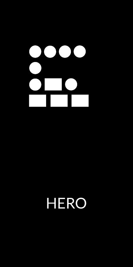 Hero Digital Art - Hero Morse Code- Art by Linda Woods by Linda Woods