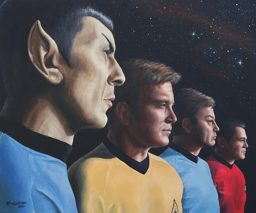 Star Trek Painting - Heroes of the Final Frontier by Kim Lockman