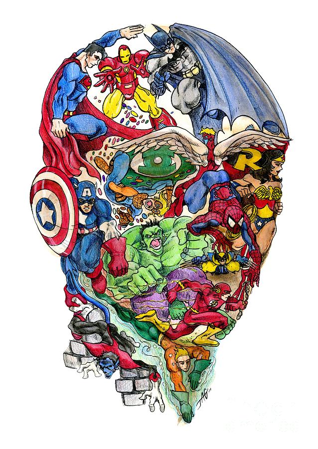 Heroic Mind Drawing by John Ashton Golden